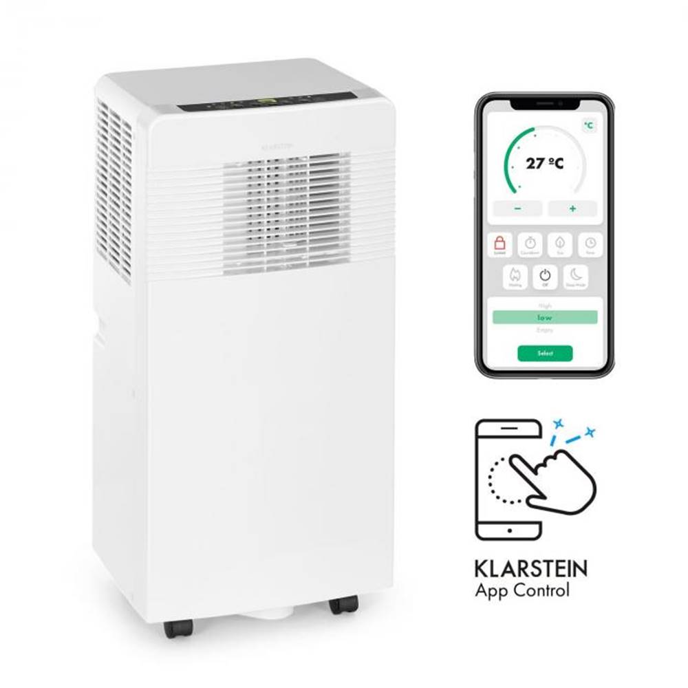 Klarstein  Iceblock Ecosmart 7, mobilná klimatizácia, 3 v 1, 7000 BTU, ovládanie cez aplikáciu, biela, značky Klarstein