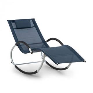 Blumfeldt  Westwood Rocking Chair, hojdacie ležadlo, ergonomické, hliníkový rám, tmavomodré, značky Blumfeldt