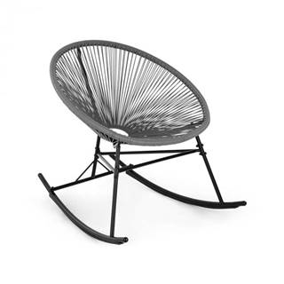 Blumfeldt  Roqueta Chair, hojdacie kreslo, retro dizajn, 4 mm pletivo, sivé, značky Blumfeldt