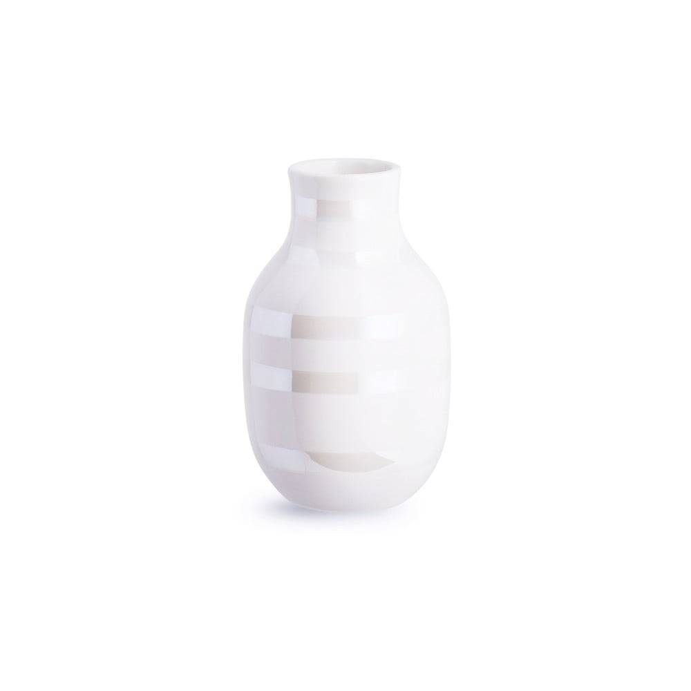 Kähler Design Biela kameninová váza  Omaggio, výška 12,5 cm, značky Kähler Design