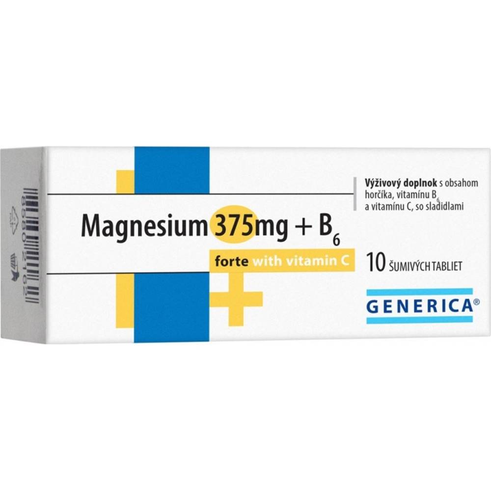 Generica GENERICA Magnesium 375 mg + B6 forte s vitamínom C